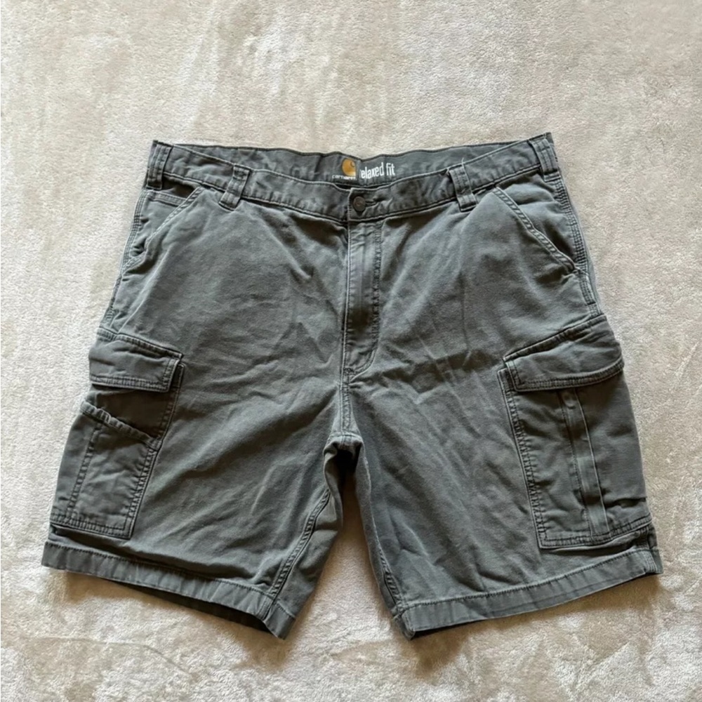 Carhartt Mens Work Shorts Duck Canvas Carpenter Cargo Relaxed Fit Size 42‎